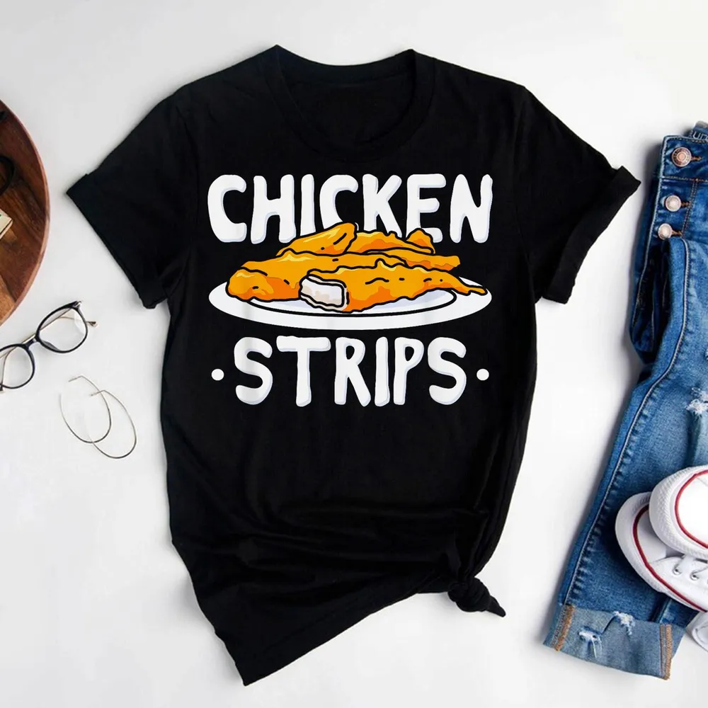 Chicken Strips Fried Chicken T-Shirt Unisex Standard T-Shirt black s
