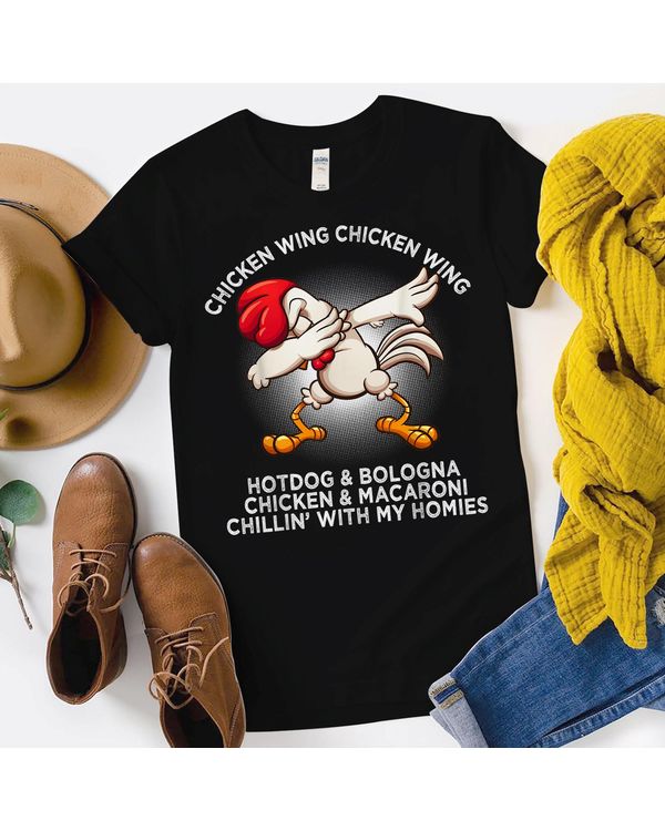 Dabbing Chicken Chicken Wing Chicken Wing Shirt Song Lyric T-Shirt